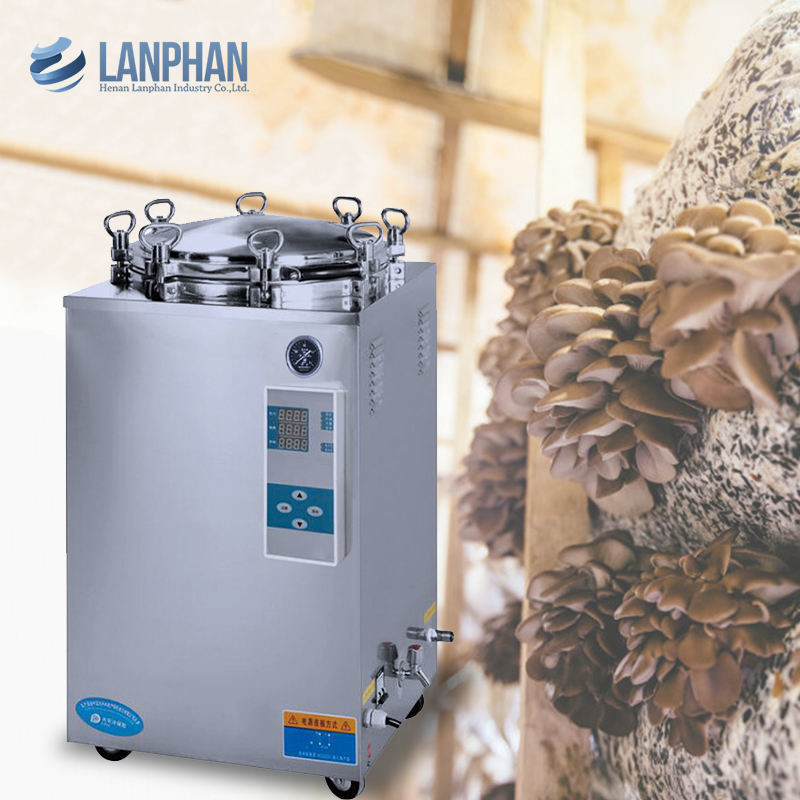 Vòng tay bánh xe hiển thị kỹ thuật số thẳng đứng 35L 50L 75L 100L 150L Lit cho nấm thực phẩm đóng hộp Retort Sterilizer