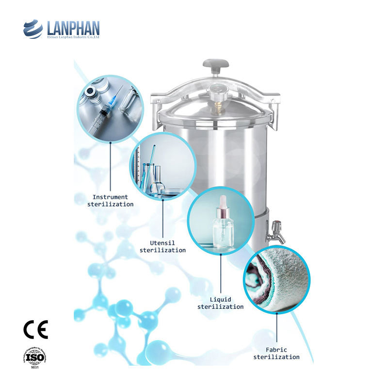 Máy tiệt trùng sưởi ấm bằng điện Nồi hấp hơi phòng thí nghiệm di động 0,16 Mpa