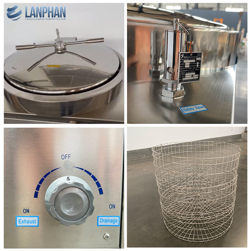 Nồi hấp áp suất cao 200 lít vặn lại lớn để khử trùng lon nhôm