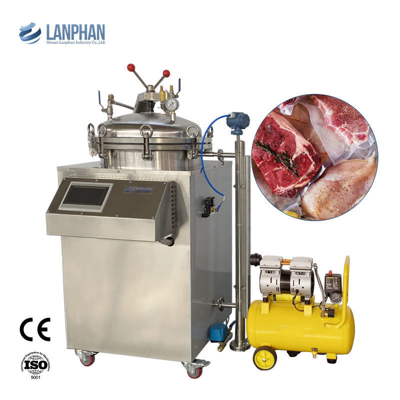 Thiết bị khử trùng retort hoàn toàn tự động với 100L 150L Capacity và Steam & Water Bath Sterilization