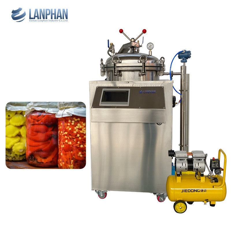 75l 100l 150l Máy đếm thức ăn áp suất cao Máy khử trùng áp suất cho thực phẩm đóng chai