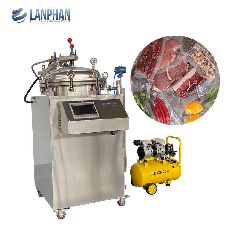75l 100l 150l Máy đếm thức ăn áp suất cao Máy khử trùng áp suất cho thực phẩm đóng chai