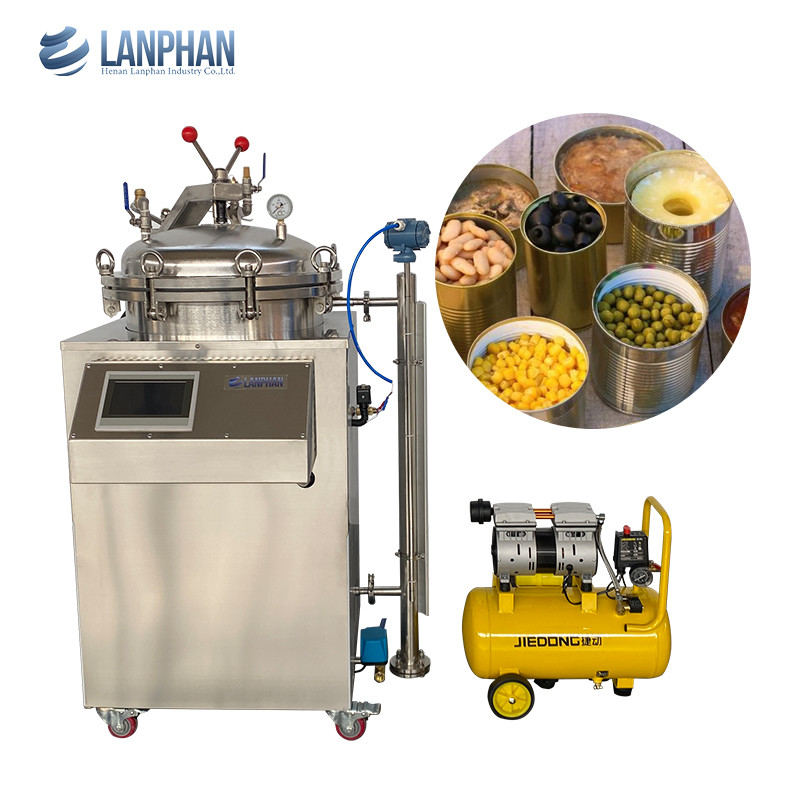 75l 100l 150l Máy đếm thức ăn áp suất cao Máy khử trùng áp suất cho thực phẩm đóng chai