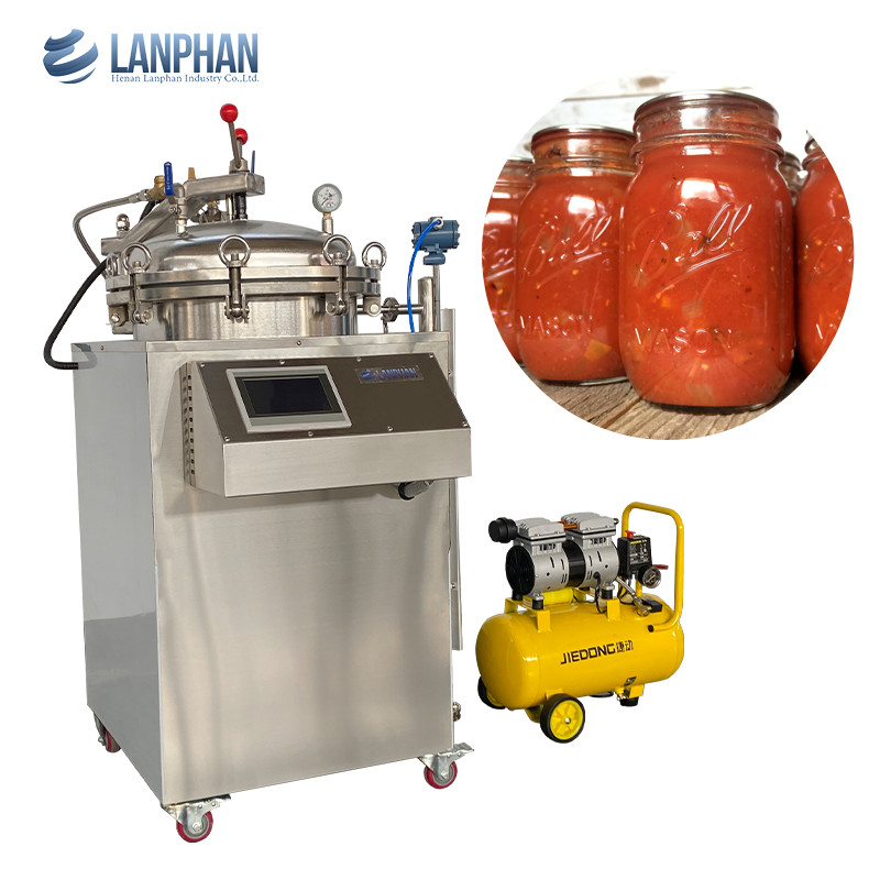 Nước tắm thẳng đứng chống áp Retort Autoclave cho thực phẩm với bao bì chân không