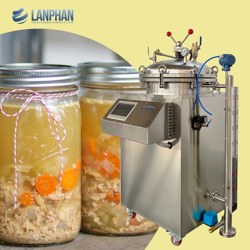 Nước tắm thẳng đứng chống áp Retort Autoclave cho thực phẩm với bao bì chân không