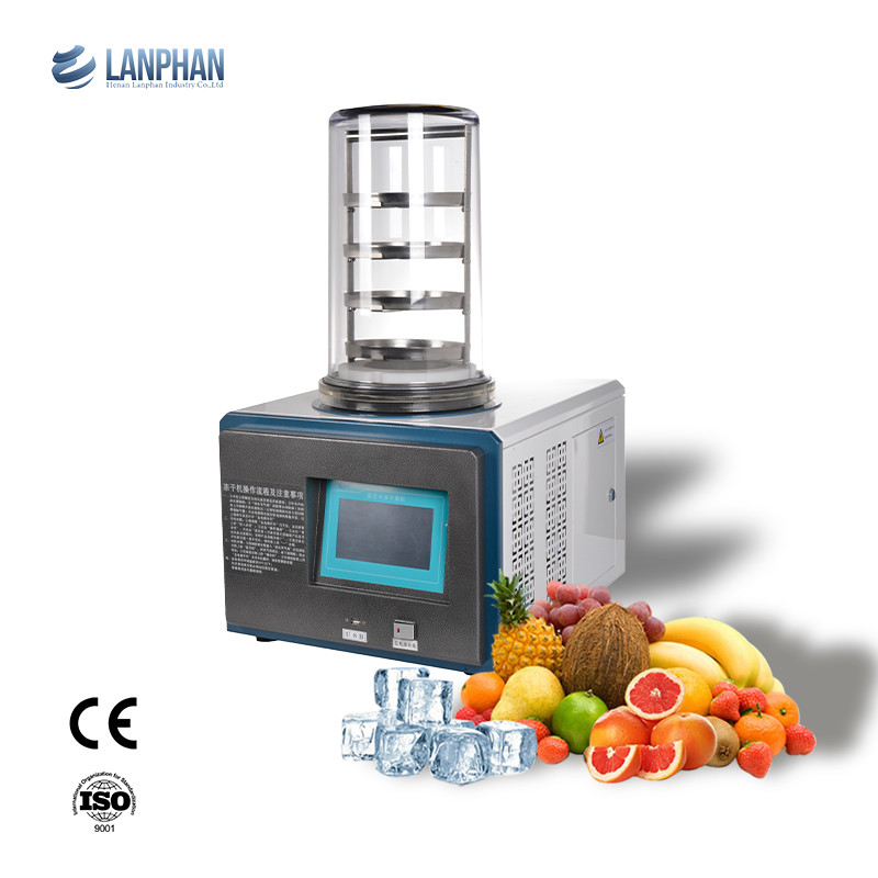0.1m2 3-4kg Mini Lab Freeze Dryer Lyophilizer freeze máy sấy khô với máy bơm chân không