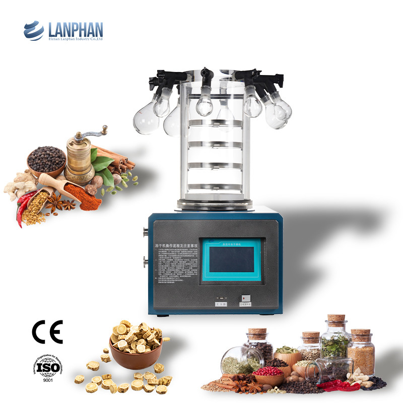 0.1m2 3-4kg Mini Lab Freeze Dryer Lyophilizer freeze máy sấy khô với máy bơm chân không