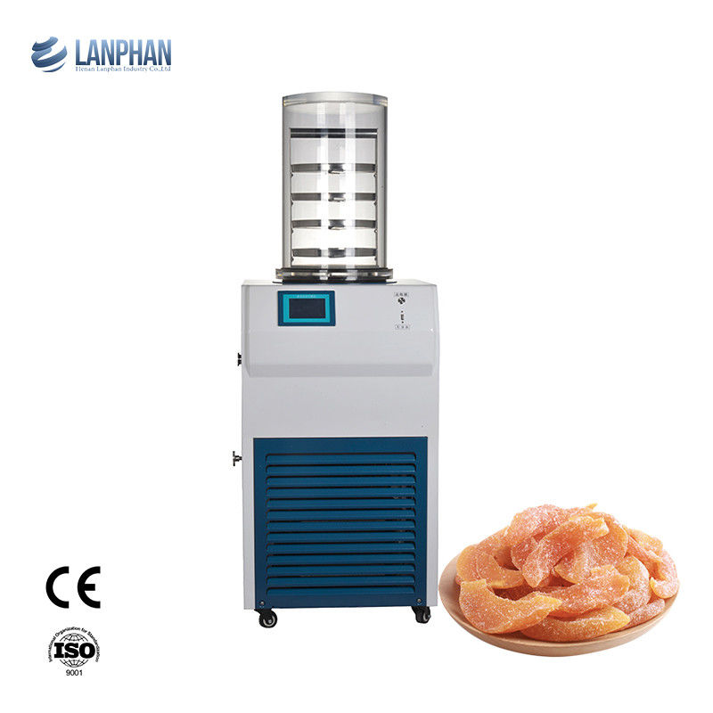 Máy sấy đông lạnh phòng thí nghiệm dung tích thu nước 6kg/24h với làm mát bằng khí và bẫy lạnh bằng thép không gỉ