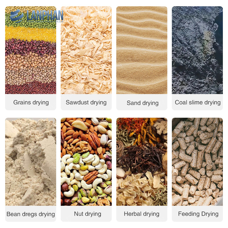 Máy rang hạt Cacao Bean Spice Rotary Drum Dryer Cây Rotary máy sấy