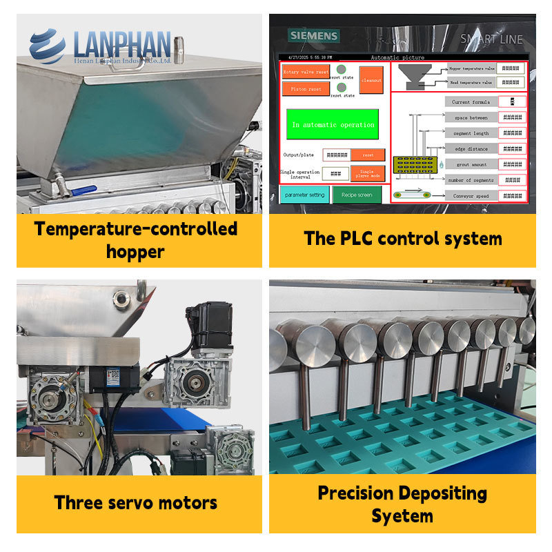 60-100kg/h 25L Hopper with Heat Preservation Performance Gummy Candy Depositing Machine