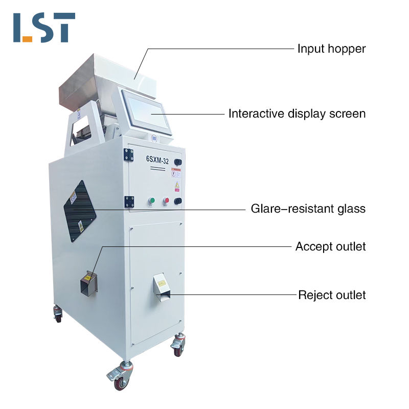 Máy phân loại màu kẹo đào nhỏ Máy phân loại màu hạt dẻo lý tưởng cho chế biến thực phẩm quy mô nhỏ