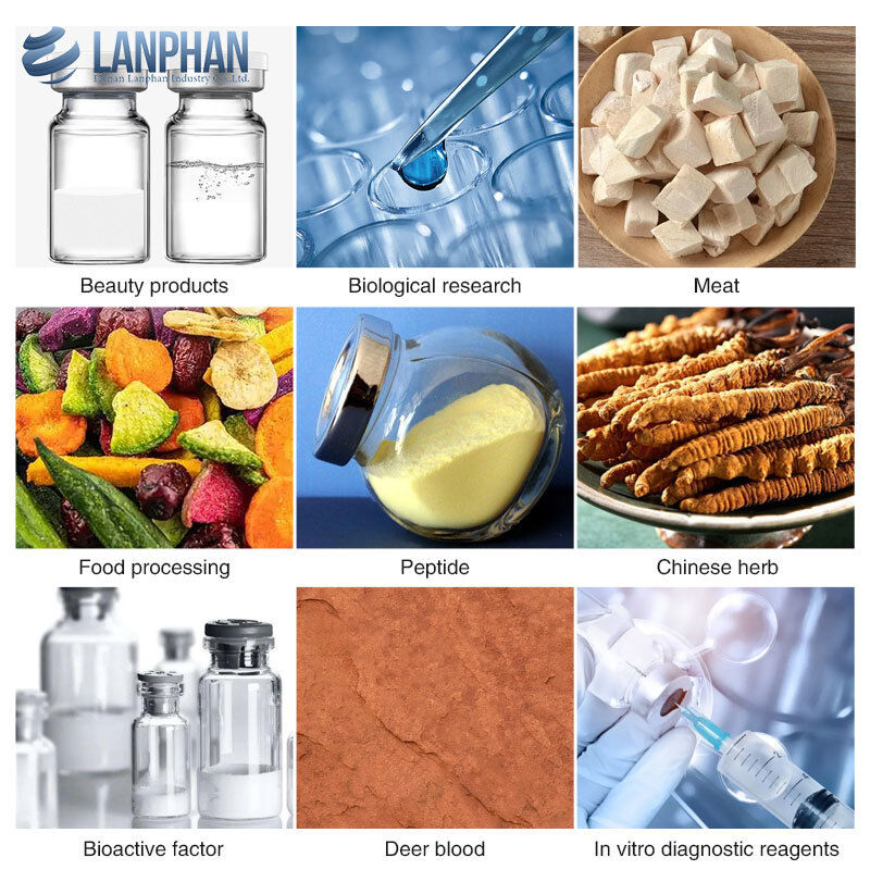 8kg/ lot Lyophilization Phòng thí nghiệm công nghiệp Máy làm khô đông lạnh Dược phẩm, Sản phẩm vi khuẩn