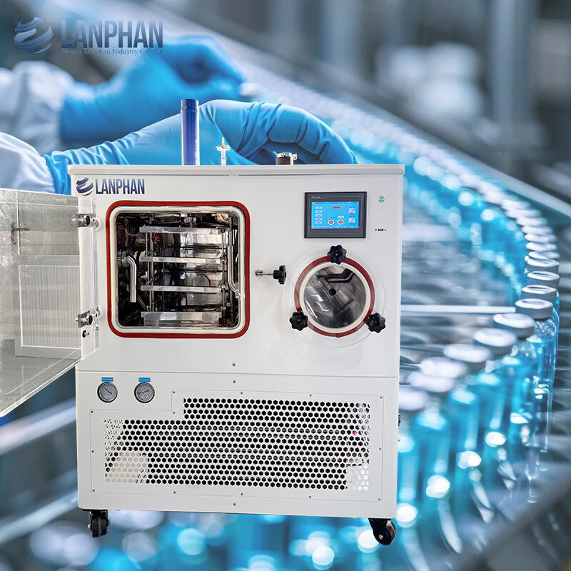 Máy sấy đông khô trong phòng thí nghiệm tùy chỉnh -75°C, 3 khay, máy sấy đông khô dược phẩm với bơm chân không