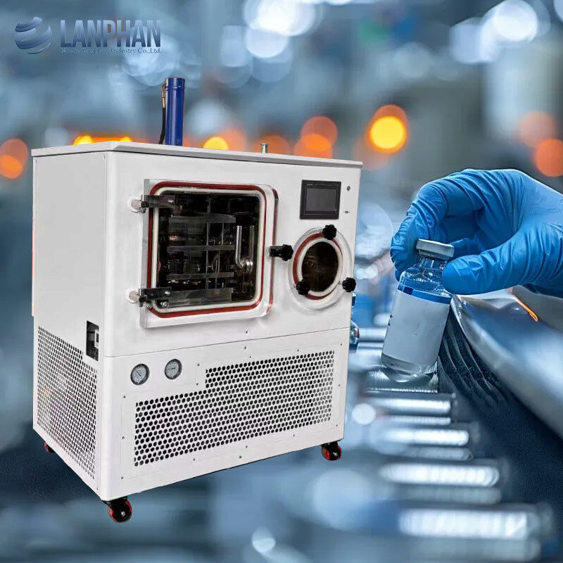 Máy sấy đông khô chân không phòng thí nghiệm 0.3m2 Quy mô thí điểm để đông khô vắc xin, thuốc thử trong lọ