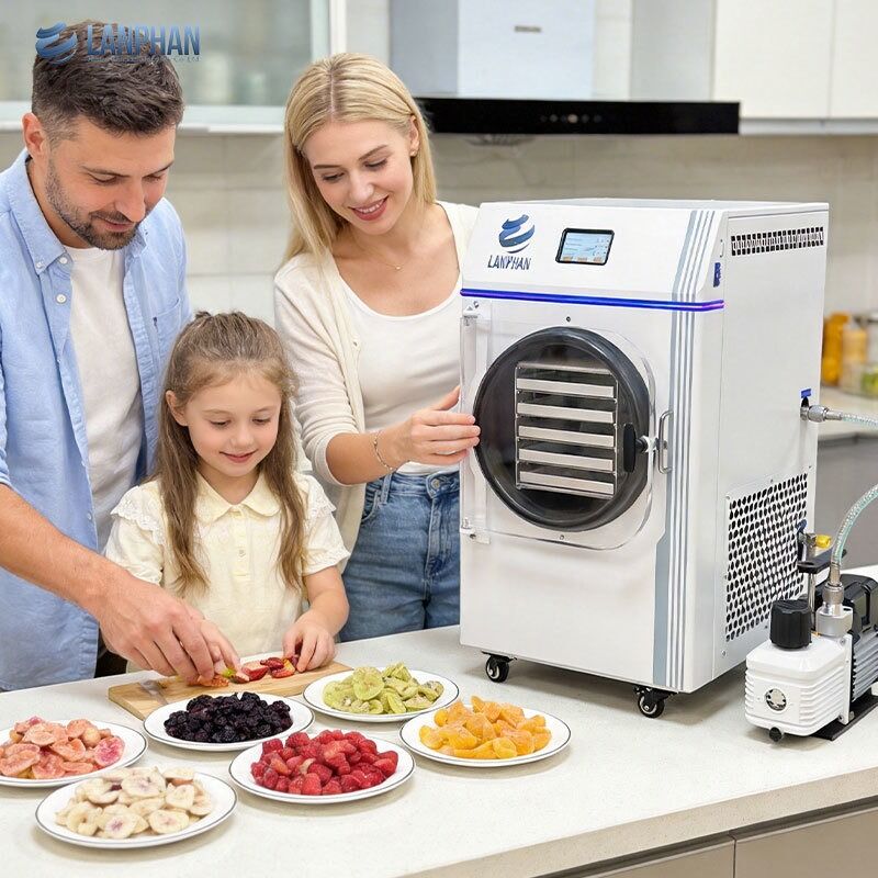 5-Tray Small Size Stainless Steel Freeze Dryer With Oil Pump For Candy Food (Đồ khử lạnh bằng thép không gỉ với bơm dầu cho đồ ăn kẹo)