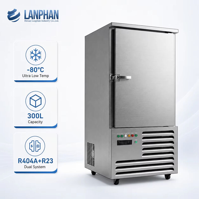 300L -80C thương mại blast freezer cho thủy sản 10 khay thép không gỉ Nhanh đông sâu hải sản
