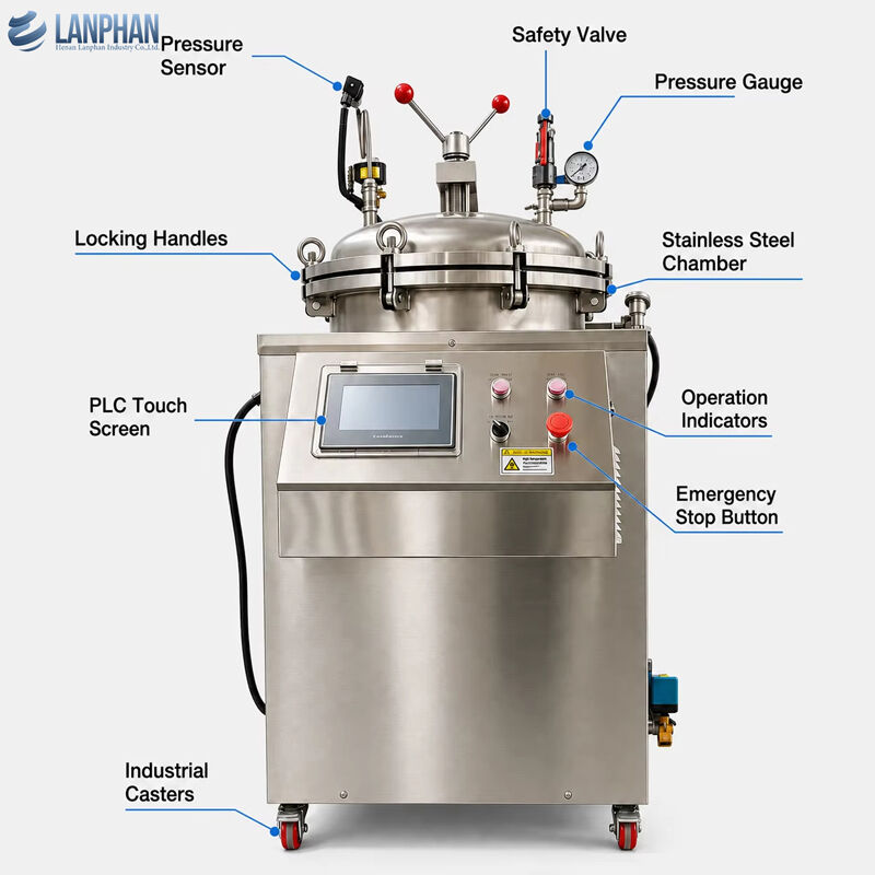 75/100/150L Retort nhỏ Máy chế biến thực phẩm Retort Máy đóng hộp Autoclave Retort Sterilizer