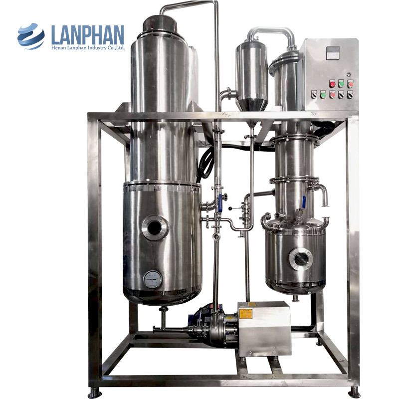 Phòng thí nghiệm Chưng cất CBD Loại phim rơi Thiết bị bay hơi Thép không gỉ