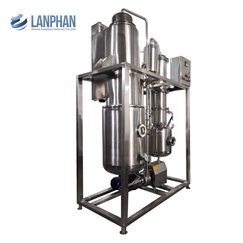 Phòng thí nghiệm Chưng cất CBD Loại phim rơi Thiết bị bay hơi Thép không gỉ