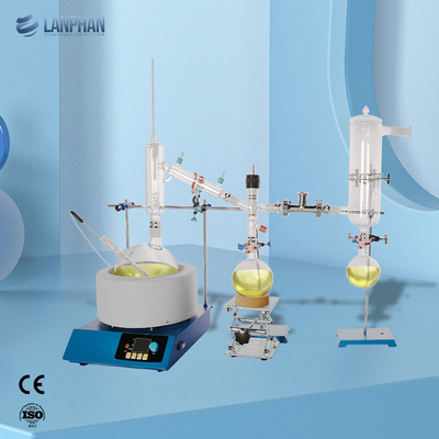 Phòng thí nghiệm 5Ltr Thiết bị chưng cất đường ngắn Phim lau phân tử