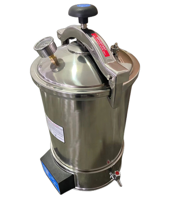 Máy tiệt trùng hơi nước áp suất cao Nồi hấp tiệt trùng bằng thép không gỉ y tế 18L Tự động di động