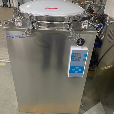 Máy tiệt trùng hơi nước 75L 100L Áp suất bánh xe dọc tự động