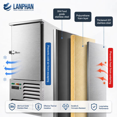 Tủ đông blast -80 độ 300L 10 khay cấp thực phẩm, tủ đông sâu nhiệt độ cực thấp