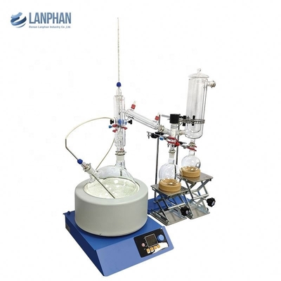 Dầu Cbd thủy tinh Thiết bị chưng cất đường ngắn 5L