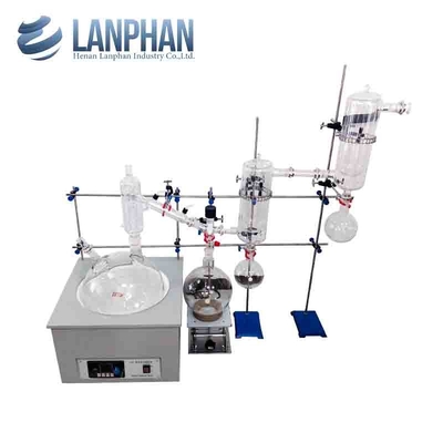 Thiết bị chưng cất đường đi ngắn 20 lít Bộ dụng cụ chưng cất thủy tinh phân đoạn